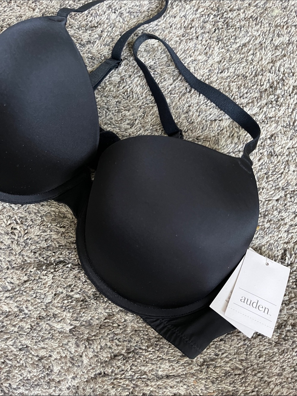 Auden Black Molded Lightly Padded Bra 38C. New!
